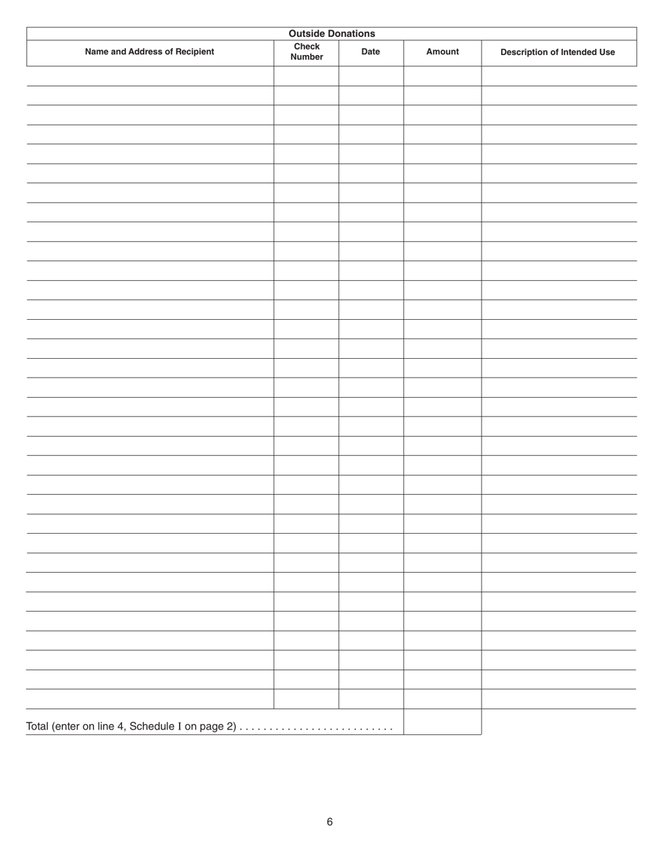 Form 35C Nebraska Class II Bingo Quarterly / Annual Report - Nebraska, Page 6