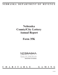Form 35K Nebraska County/City Lottery Annual Report - Nebraska