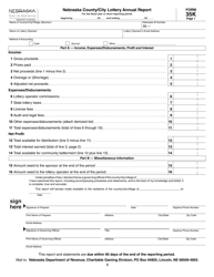 Form 35K Nebraska County/City Lottery Annual Report - Nebraska, Page 3