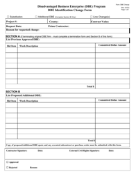 Document preview: Dbe Identification Change Form - Missouri