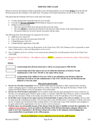 Form 520 Alternative Dispute Resolution (Adr) Claim Form - Nevada, Page 3