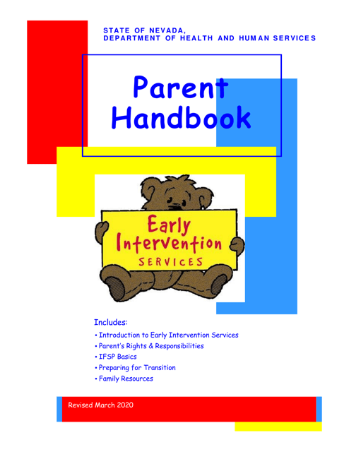 Nevada Early Intervention Services (Neis) Parent Handbook - Nevada Download Pdf