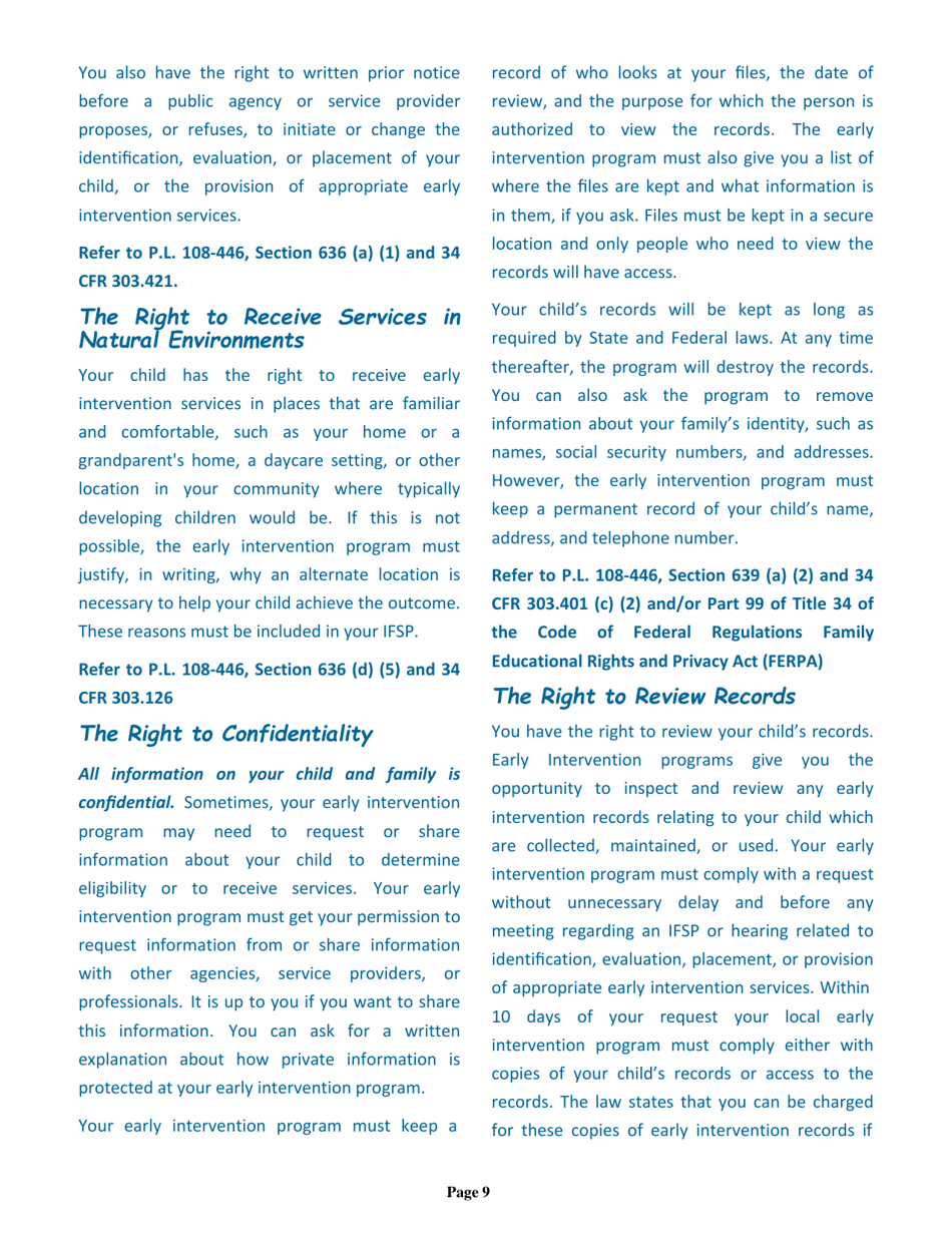 Nevada Early Intervention Services (Neis) Parent Handbook - Nevada, Page 13