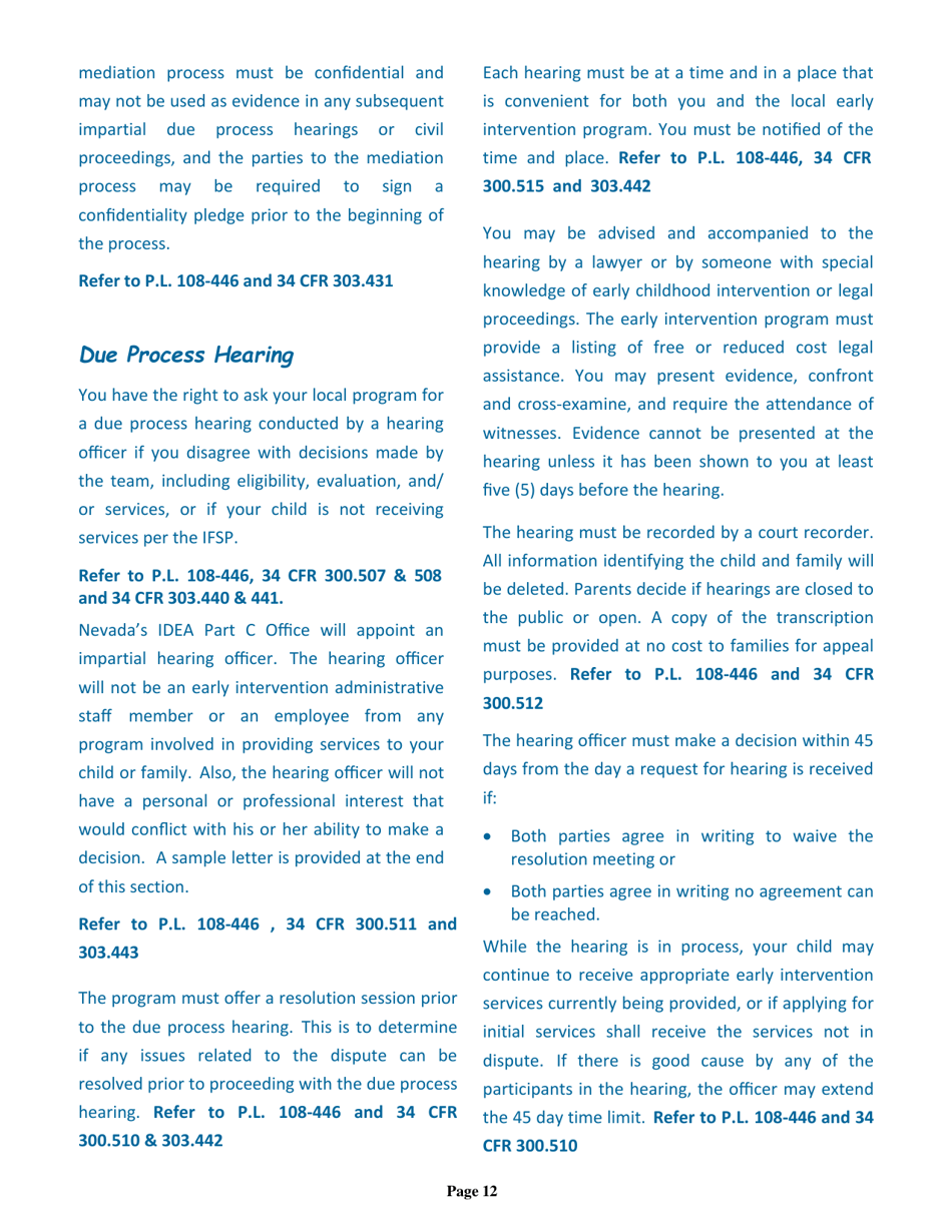 Nevada Early Intervention Services (Neis) Parent Handbook - Nevada, Page 16