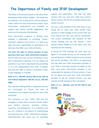 Nevada Early Intervention Services (Neis) Parent Handbook - Nevada, Page 20