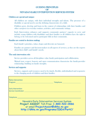 Nevada Early Intervention Services (Neis) Parent Handbook - Nevada, Page 2