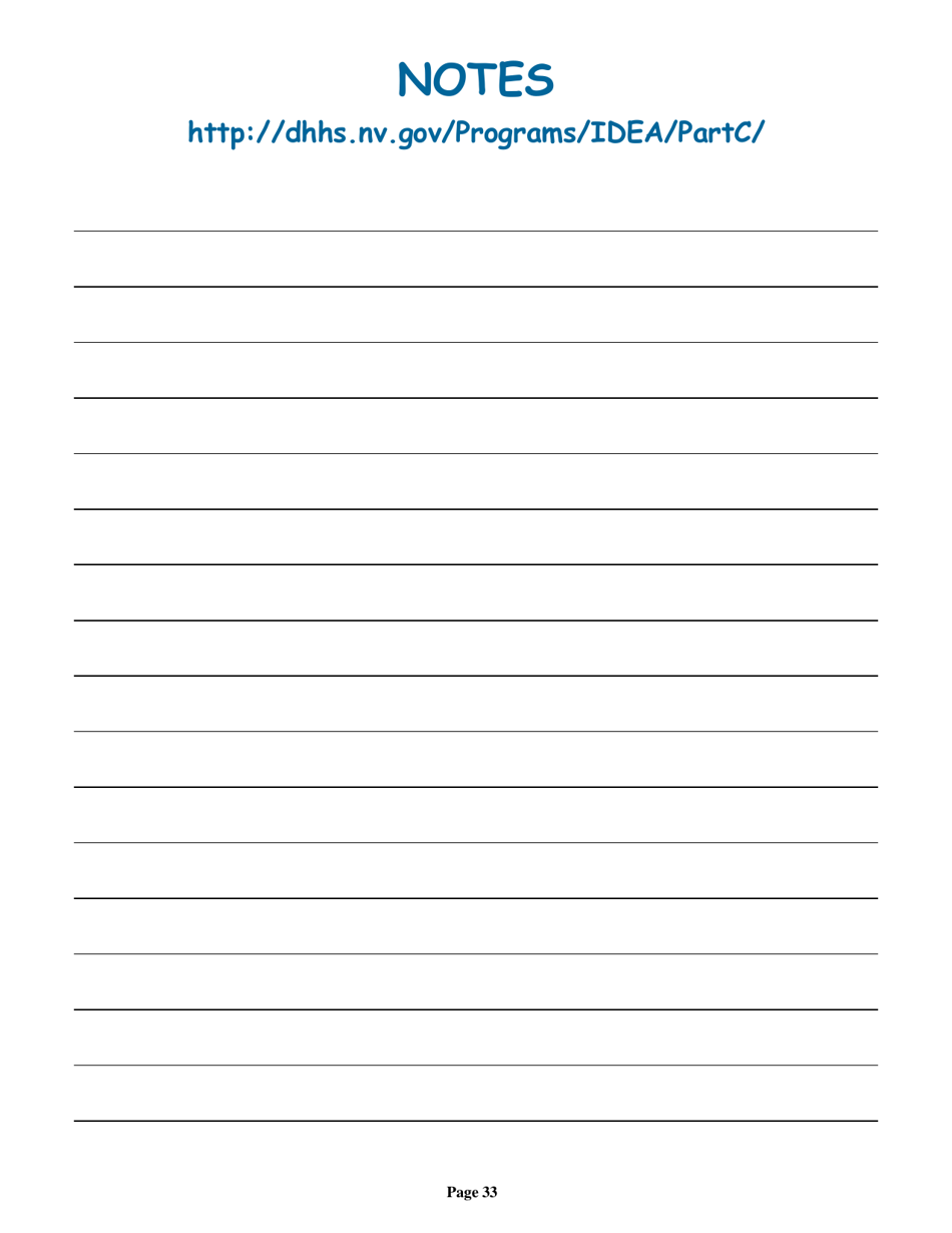 Nevada Early Intervention Services (Neis) Parent Handbook - Nevada, Page 37