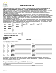 User Authorization - Nevada