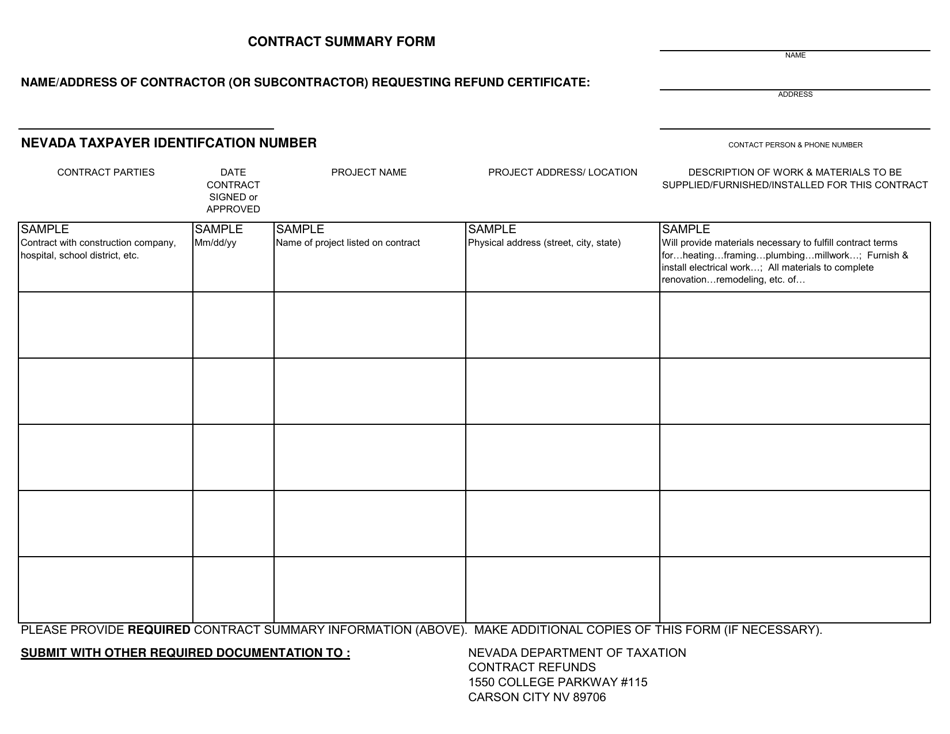 Contract Refunds - Nevada, Page 3