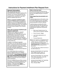 Form COL-PMT-01.12 Payment Installment Plan Request Form - Nevada