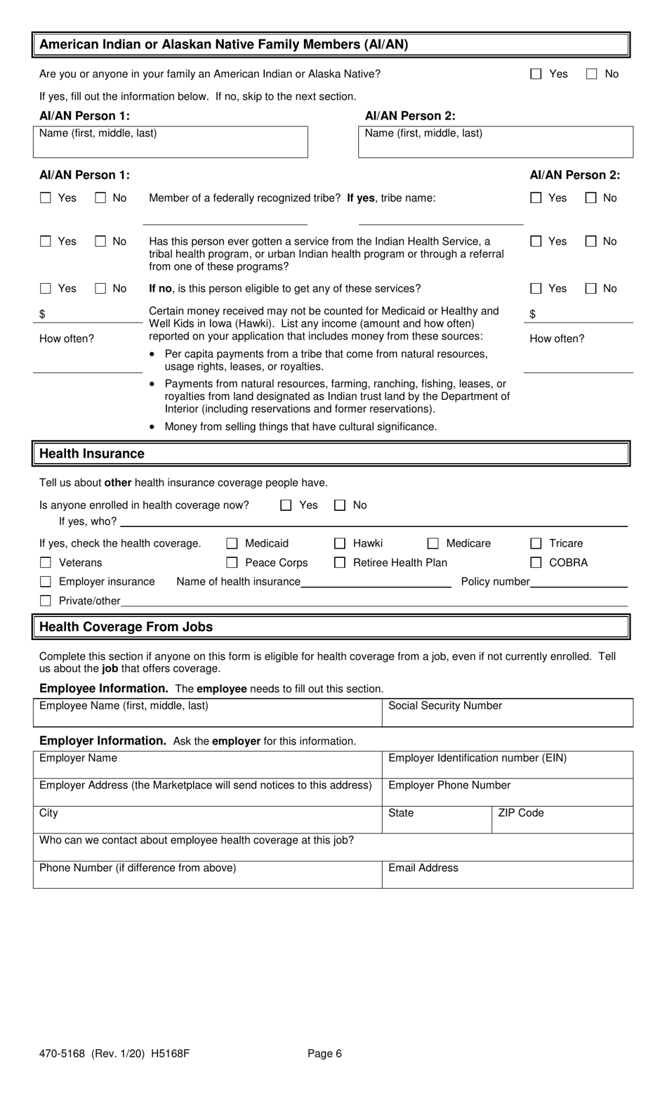 Form 470-5168 Medicaid / Hawki Review - Iowa, Page 6