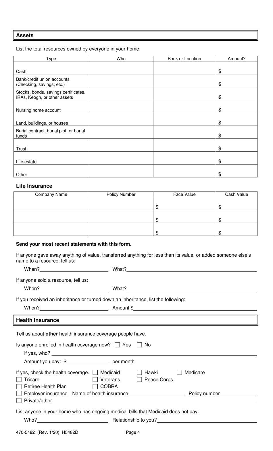 Form 470-5482 Medicaid / State Supp Review - Iowa, Page 4