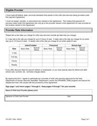 Form 470-3871 Child Care Assistance Provider Agreement - Iowa, Page 2