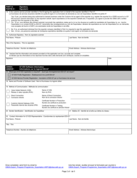 Form BSF831 Exporter Reporting Application Form - Canada (English/French), Page 2