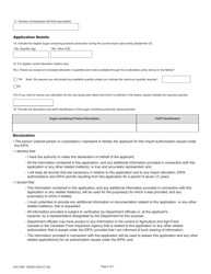Form GAC-AMC16852 Sugar-Containing Products for Export to the United States (Wto) - Quota Allocation Application - Canada (English/French), Page 2