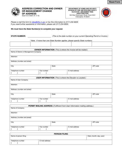 State Form 55687  Printable Pdf