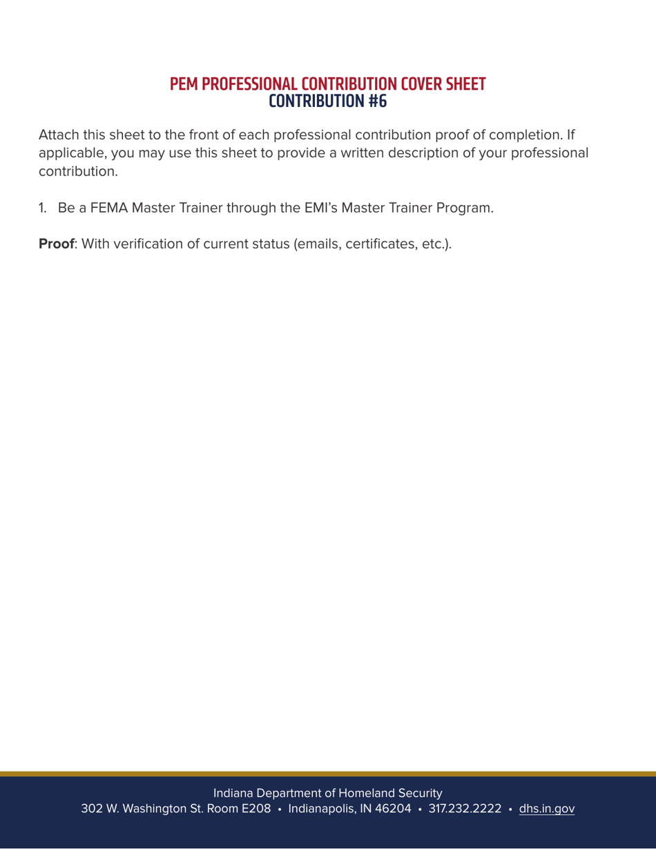 Professional Emergency Manager Application - Indiana, Page 10