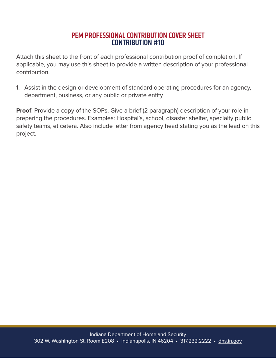 Professional Emergency Manager Application - Indiana, Page 14