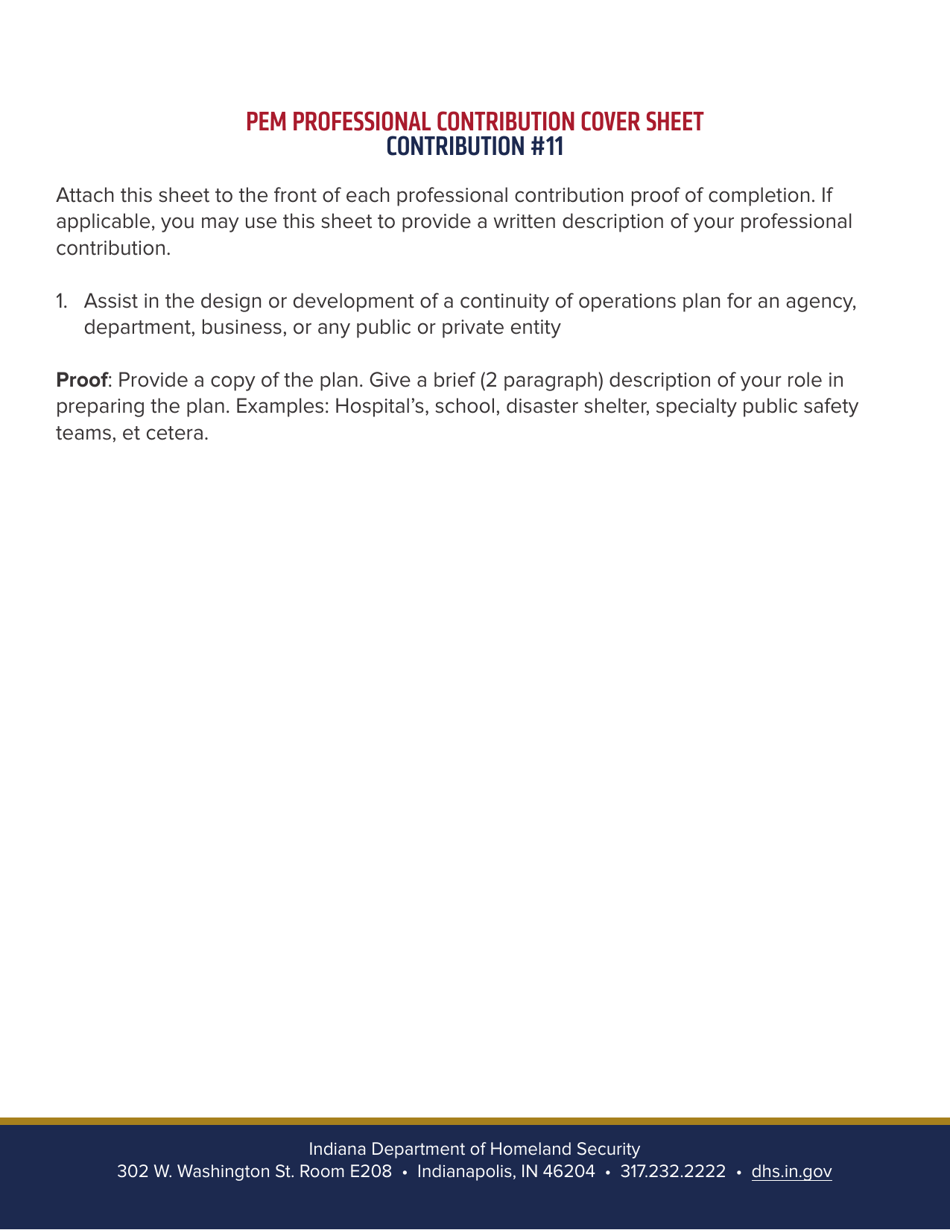 Professional Emergency Manager Application - Indiana, Page 15