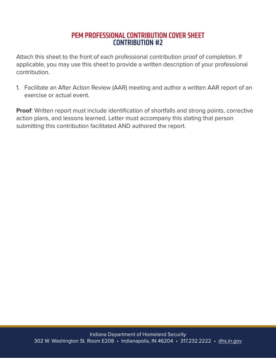 Professional Emergency Manager Application - Indiana, Page 6