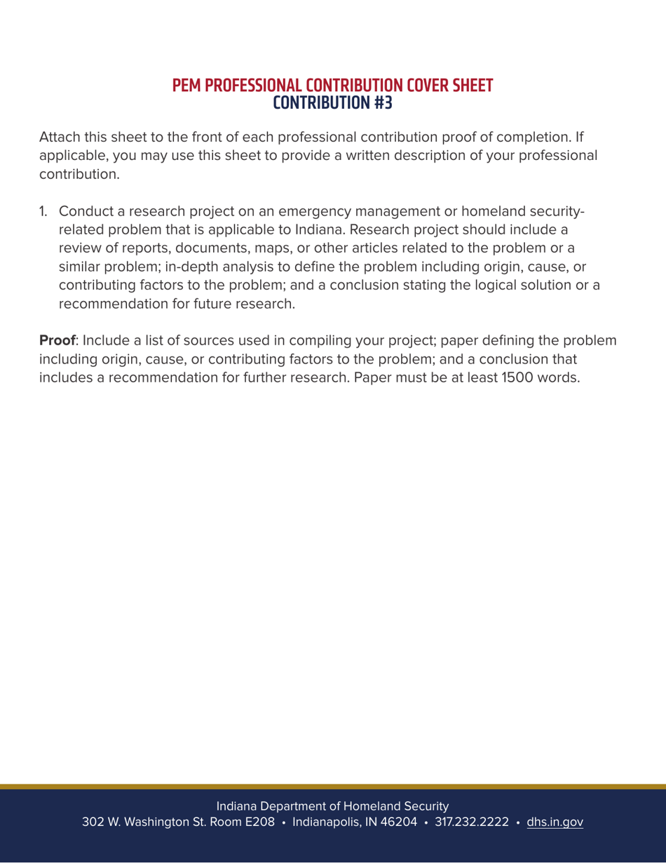 Professional Emergency Manager Application - Indiana, Page 7