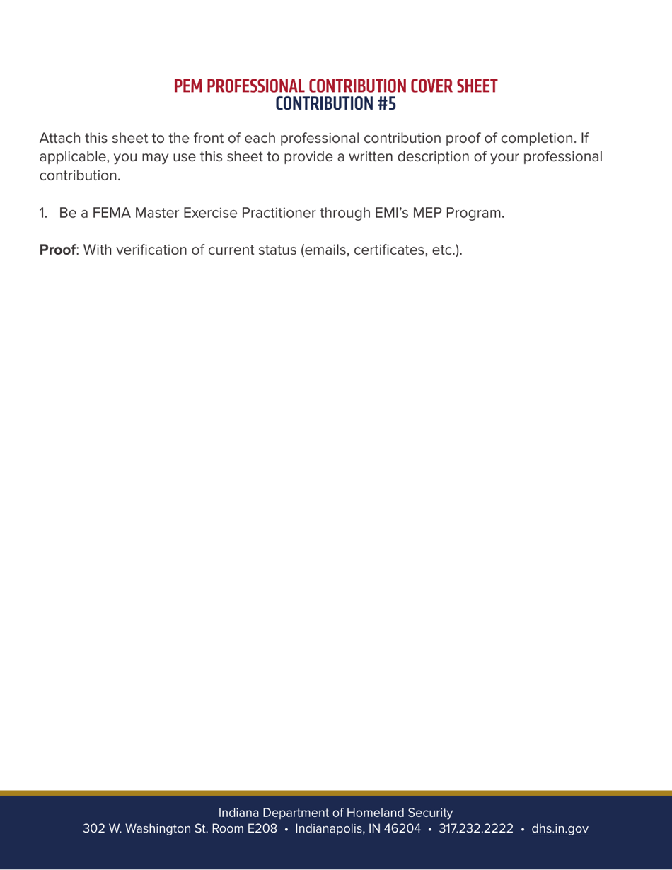 Professional Emergency Manager Application - Indiana, Page 9