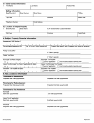 Form 2031E Application for Matching Education Property Tax Assistance - Brownfields Financial Tax Incentive Program - Ontario, Canada, Page 2