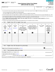 Form T2 Schedule 444 Yukon Business Carbon Price Rebate (2022 and Later Tax Years) - Canada
