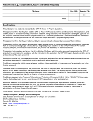 Form ON00072E Application to the Ontario Research Fund College Fund Round 10 - Ontario, Canada, Page 4