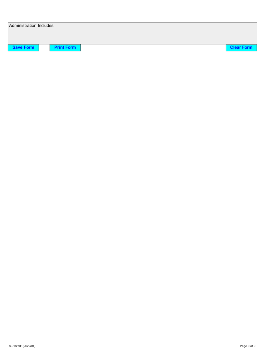 Form 89-1889E Better Jobs Ontario (Bjo) Application for Financial Assistance - Ontario, Canada, Page 9