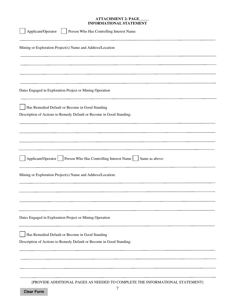 R085 Affidavit Form - Nevada, Page 7