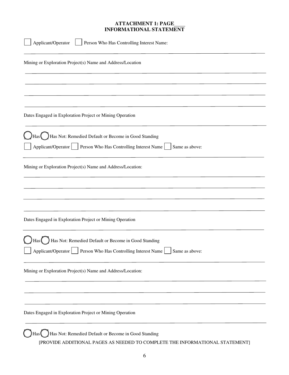 Reclamation Permit Transfer Request Form With R085 Affidavit - Nevada, Page 10