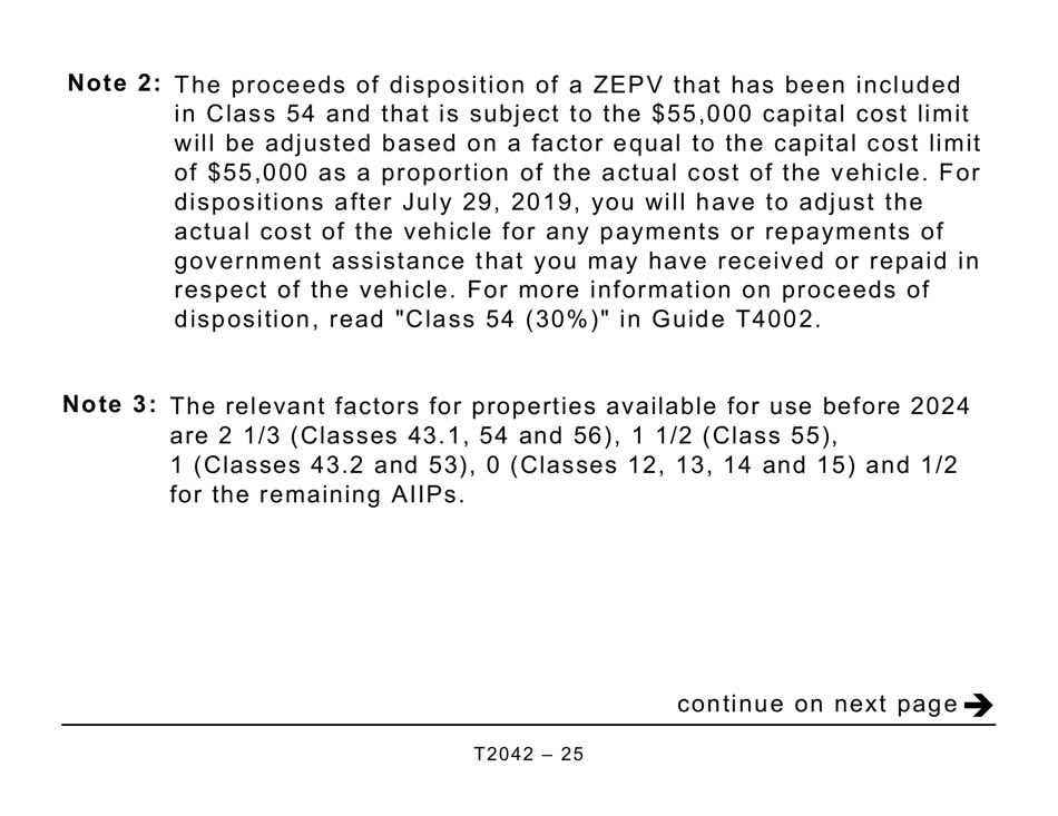 Form T2042 Statement of Farming Activities - Large Print - Canada, Page 25