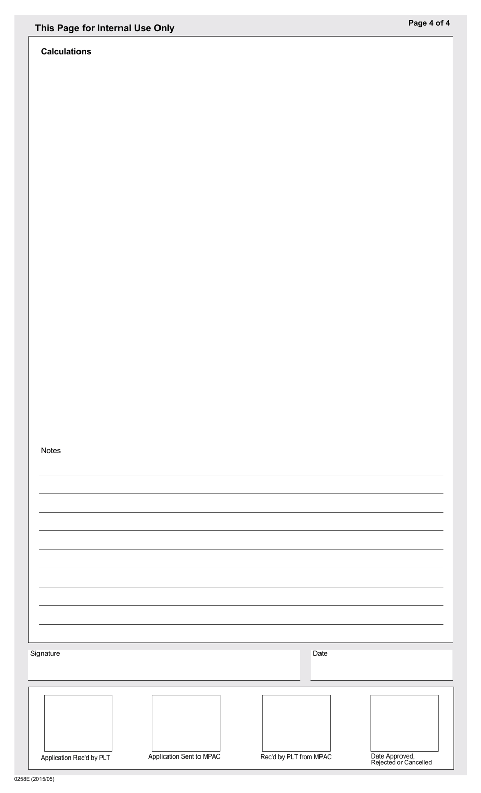 Form 0258E Application for Tax Rebate Vacancies in Commercial and Industrial Buildings - Ontario, Canada, Page 4