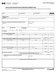 Form IMM5257 &quot;Application for Visitor Visa (Temporary Resident Visa)&quot; - Canada