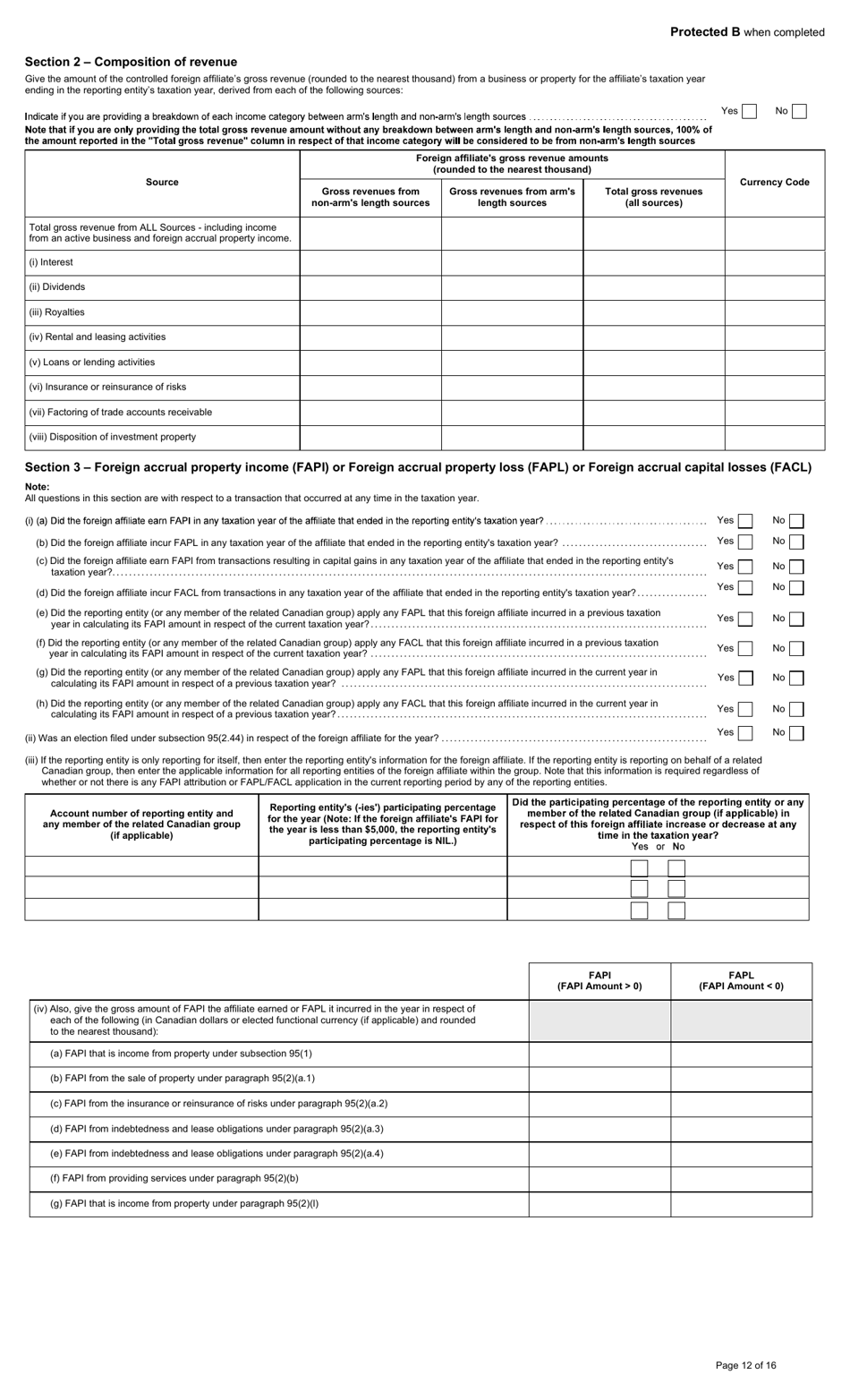 Form T1134 Information Return Relating to Controlled and Non-controlled Foreign Affiliates (2021 and Later Taxation Years) - Canada, Page 12