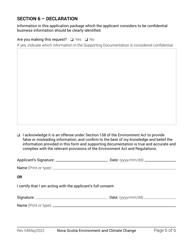 Application for Authorization - Asbestos Waste Management Regulations - Alternative Packaging/Shipments in Bulk - Nova Scotia, Canada, Page 6