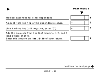 Form T1 (5013-D1) Federal Worksheet - Large Print - Canada, Page 29