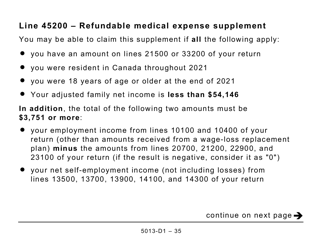 Form T1 (5013-D1) Federal Worksheet - Large Print - Canada, Page 35