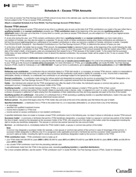 Form RC243 Schedule A Excess Tfsa Amounts - Canada