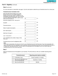 Form RC7220 Election for Gst/Hst and Qst Reporting Period for a Selected Listed Financial Institution - Canada, Page 2