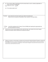 Form DG-1032 Greening Spaces Application - Prince Edward Island, Canada, Page 2