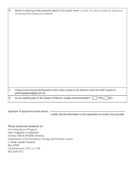 Form DG-1032 Greening Spaces Application - Prince Edward Island, Canada, Page 3