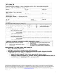 Initial Family Contribution Assessment and Release of Information Form - Pei Insulin Pump Program and Glucose Sensor Program - Prince Edward Island, Canada, Page 2