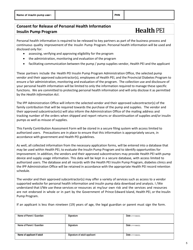 Initial Family Contribution Assessment and Release of Information Form - Pei Insulin Pump Program and Glucose Sensor Program - Prince Edward Island, Canada, Page 5