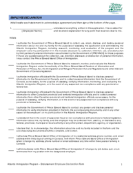 Document preview: Endorsement Employee Declaration Form - Atlantic Immigration Program - Prince Edward Island, Canada