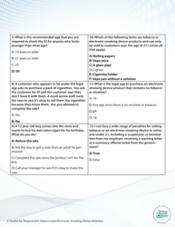 A Toolkit for Responsible Tobacco and Electronic Smoking Device Retailers - Tobacco Quiz - Prince Edward Island, Canada, Page 4