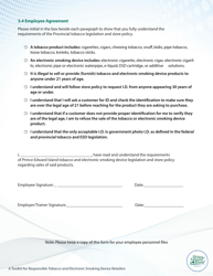 A Toolkit for Responsible Tobacco and Electronic Smoking Device Retailers - Tobacco Quiz - Prince Edward Island, Canada, Page 5