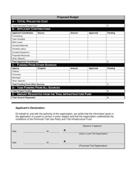 Provincial Trail Infrastructure Fund Application Form - New Brunswick, Canada, Page 5