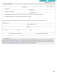 Form T2067 Election Not to Be a Public Corporation - Canada, Page 2